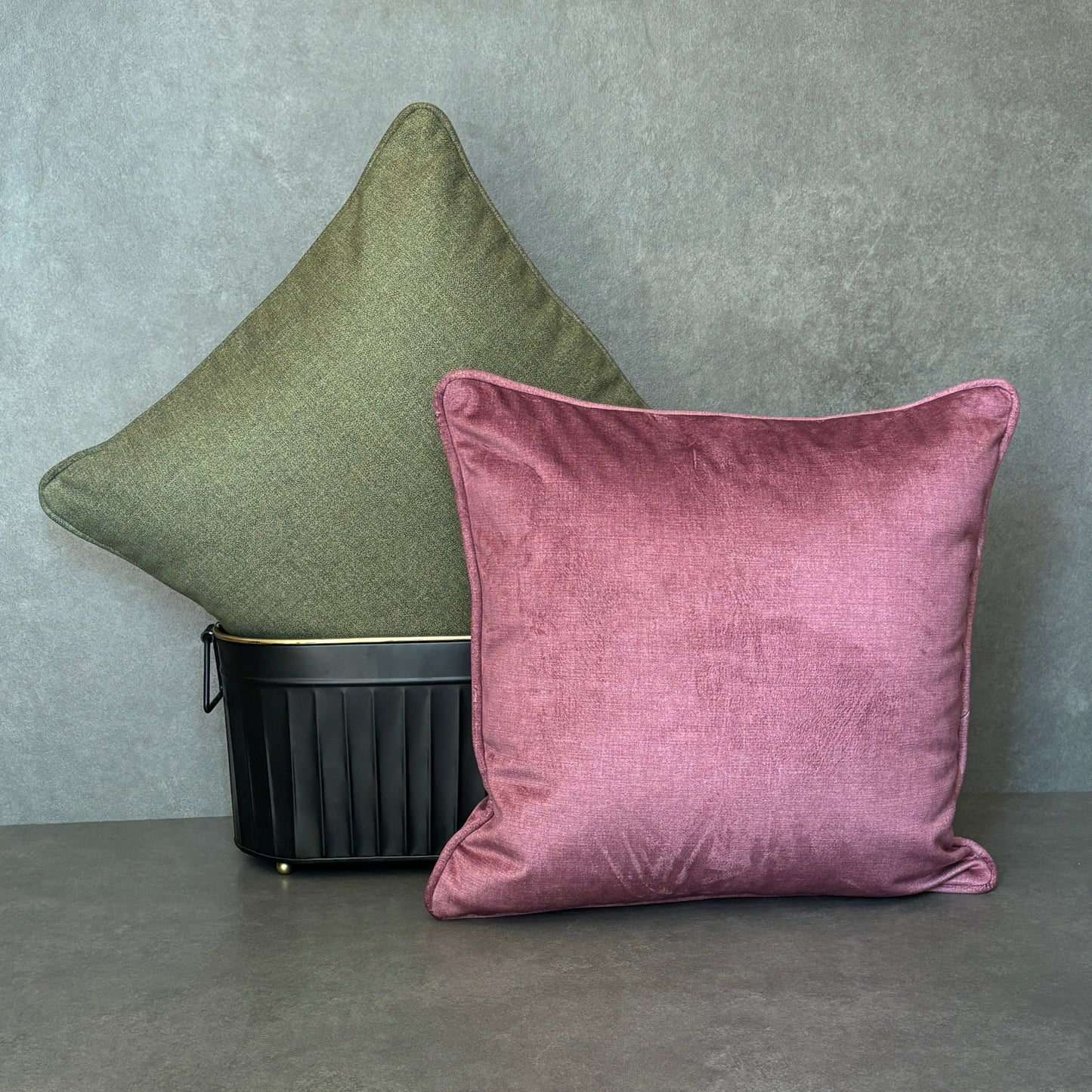 Solid  Purple Velvet Cushion Cover 18 x 18