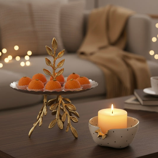 Leaf Single Tier Serving Stand