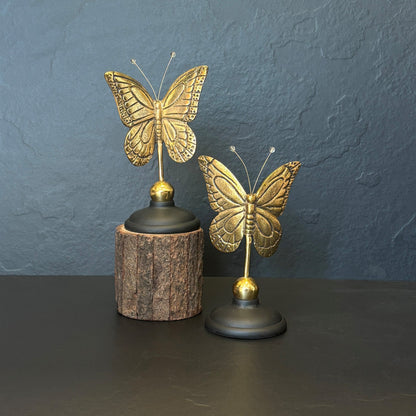 Antique Gold Metal Decorative Butterfly Sculpture