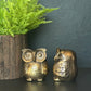 Antique Gold Metal Fat Owl