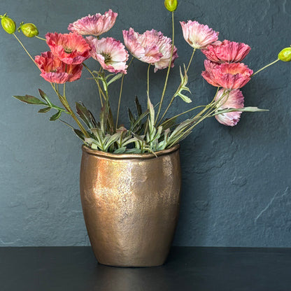 Champagne Gold Metal Vase