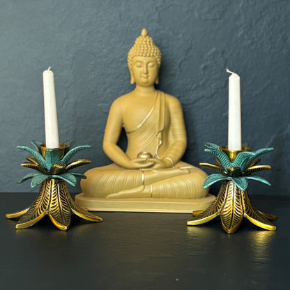 Vintage Leaf Tea-light Candle Stand