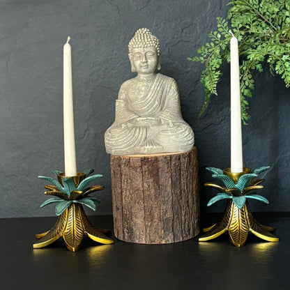 Vintage Leaf Tea-light Candle Stand