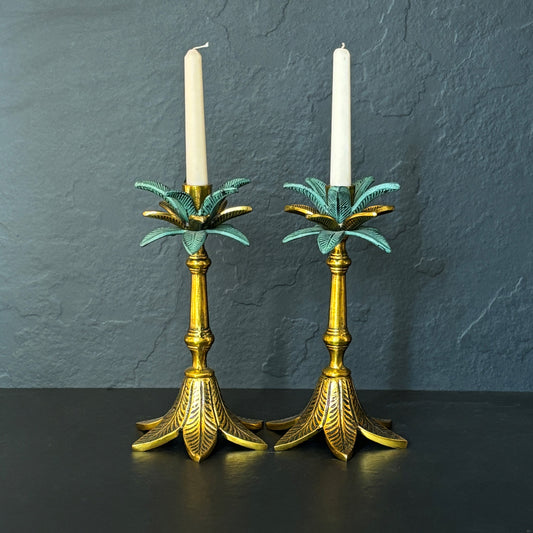 Vintage Leaf Tall Taper Candle stand