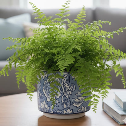 Blue And White Mughal Bloom Vase