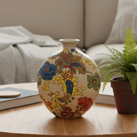 Regal Bloom Artisanal Ceramic Vase