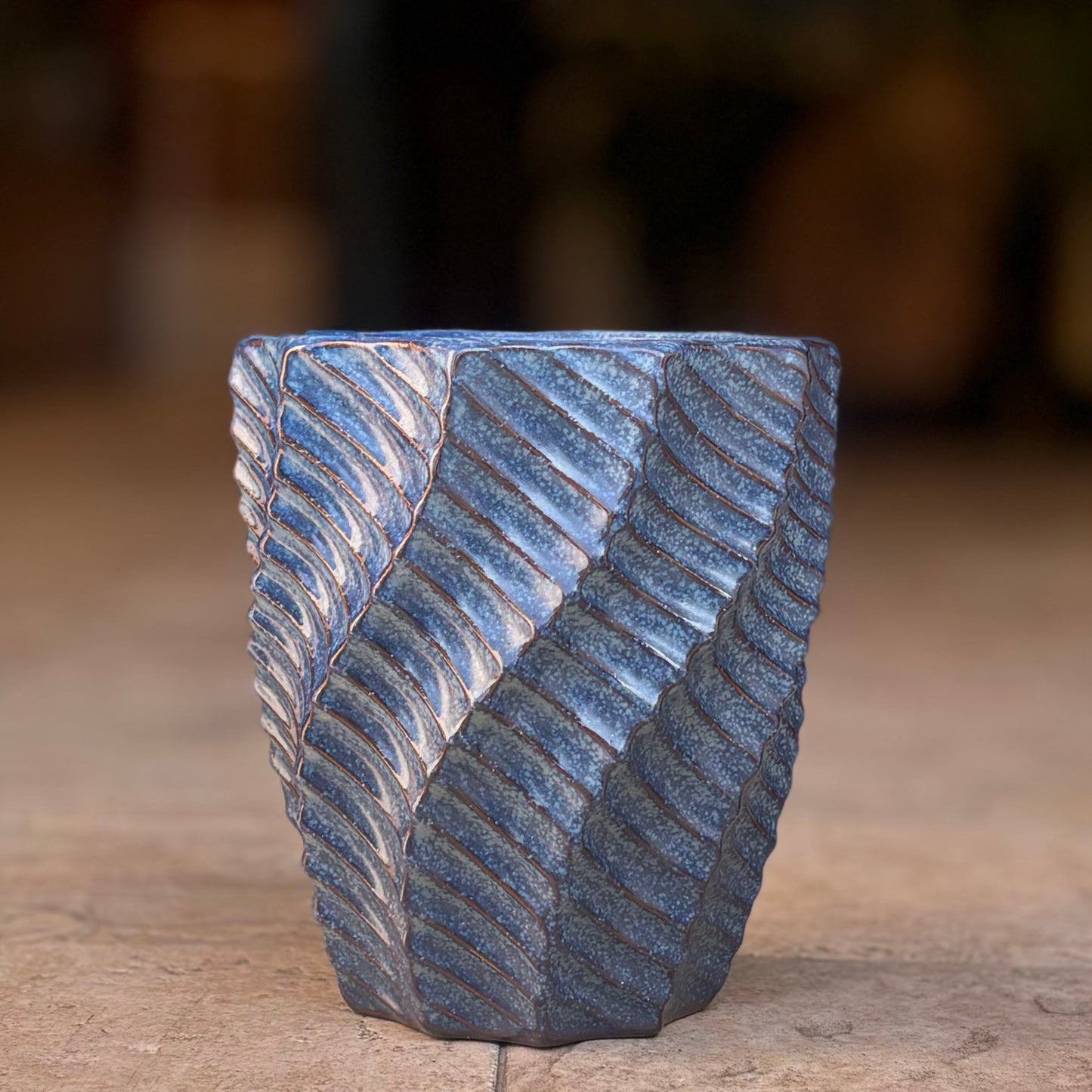 Rustic Swirl Ceramic Planter/Vase