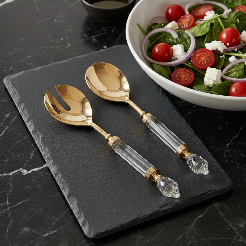 Opulent Gold Serving Cutlery Set
