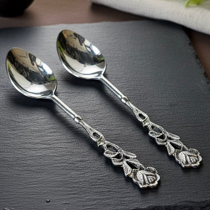 Antique Rose Table Spoons - Set Of 2