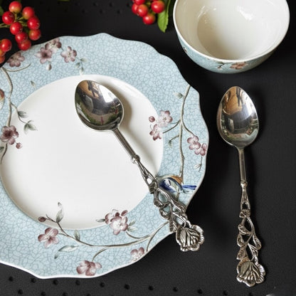 Antique Rose Table Spoons - Set Of 2