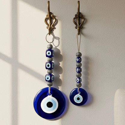 Silver Bead Evil Eye
