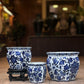 Blue And White Octagonal Porcelain Planter