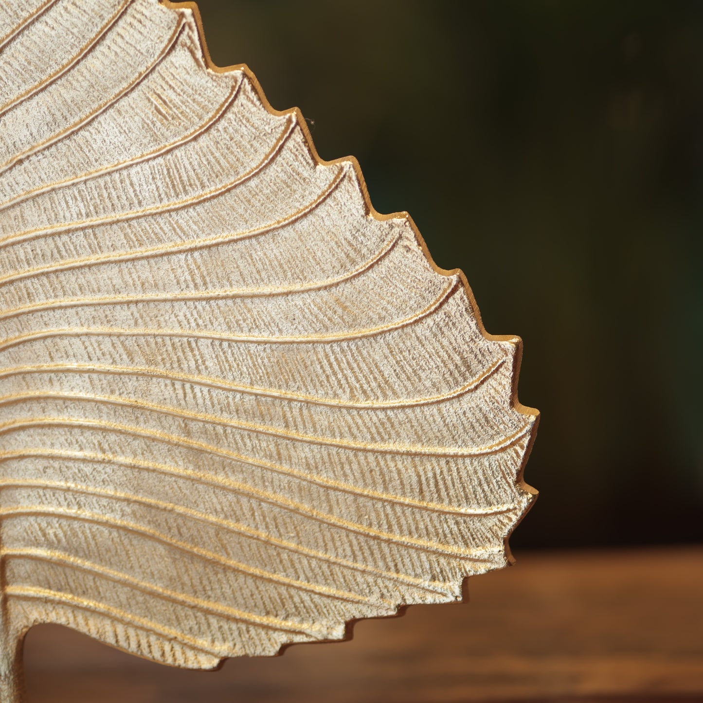 Gold metal leaf on Marble base