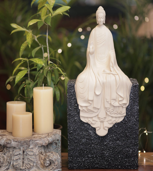 Buddha On The Rock Sculpture