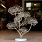 Nickel  Floral Sculpture With Marble Base