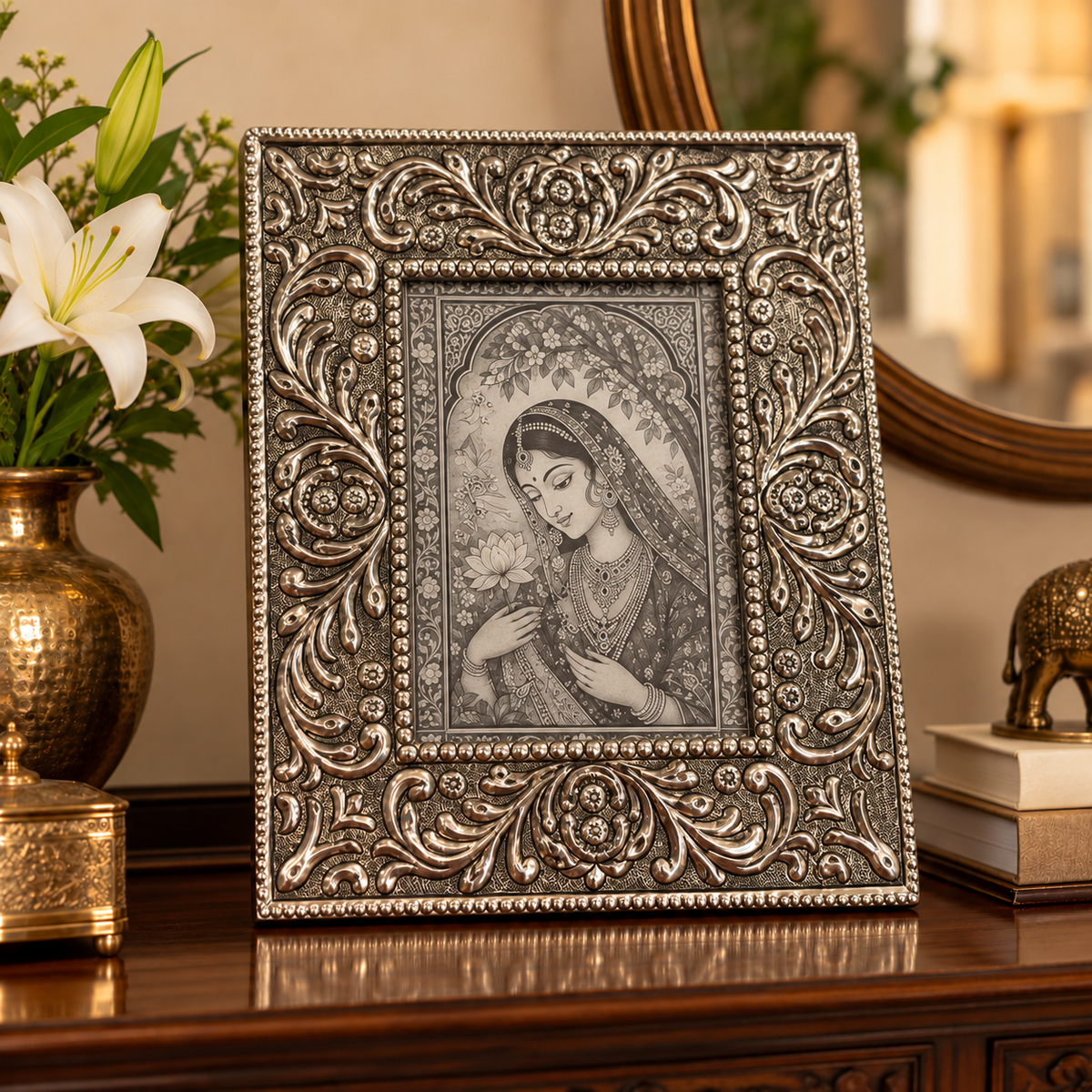 Silver Filigree Frame
