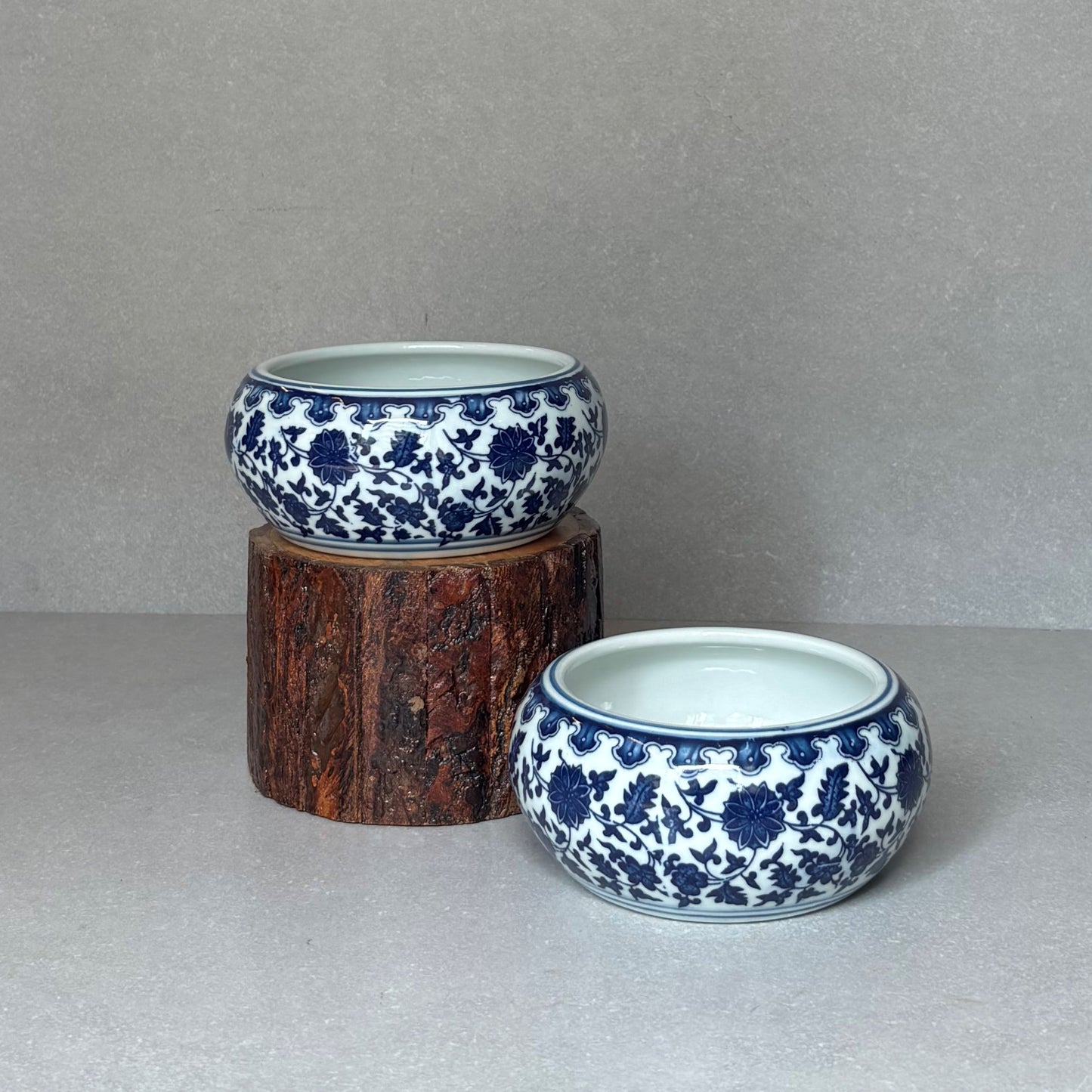 Small Blue And White Porcelain Planter