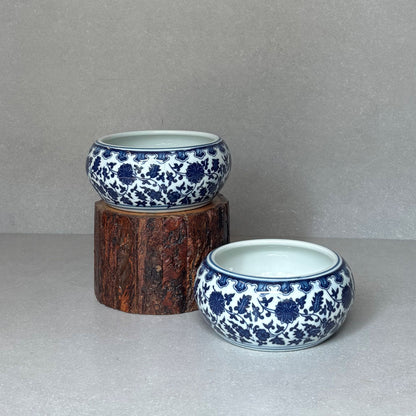 Small Blue And White Porcelain Planter