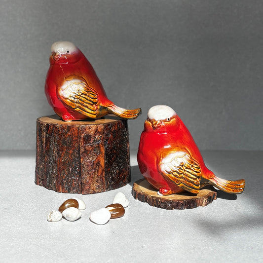 Red Ceramic Bird
