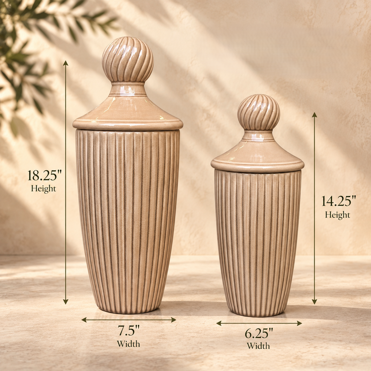 Decorative Ceramic Jar with Lid