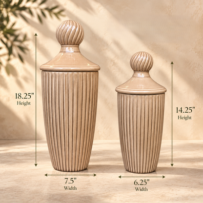 Decorative Ceramic Jar with Lid