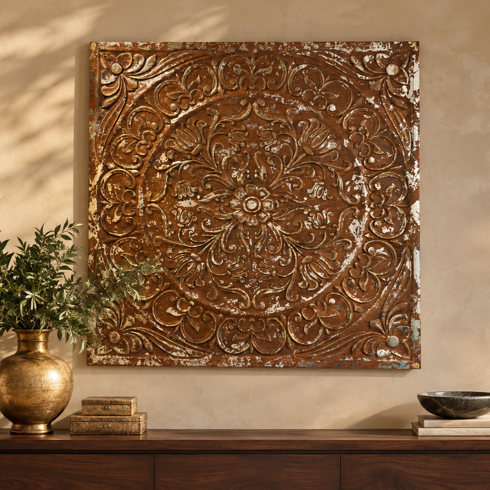 Carved Wooden Wall Panel