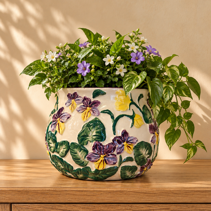 Decorative Hand-Painted Ceramic Bowl
