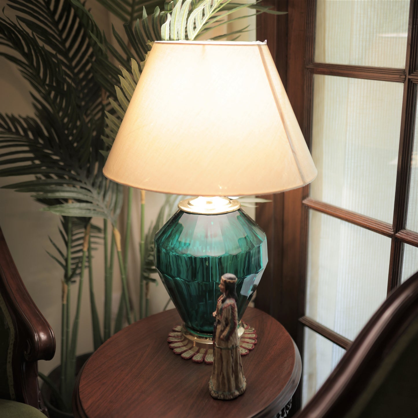 Turquoise Glass Lamp