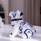 Blue & White Porcelain Dog Figurine