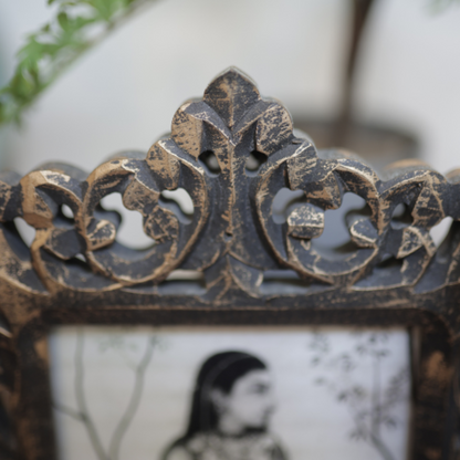 Carved Wooden Photoframe Gold