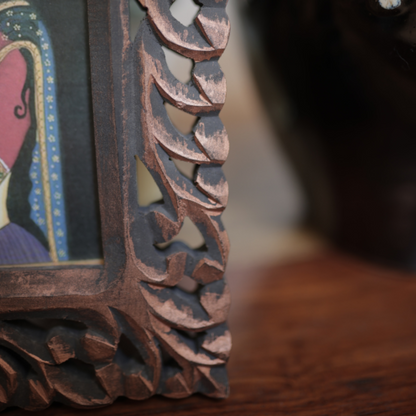 Carved Wooden Photoframe Copper