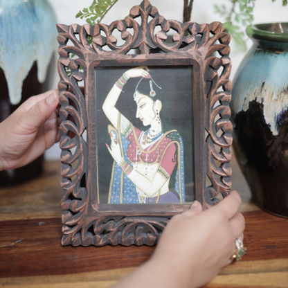 Carved Wooden Photoframe Copper