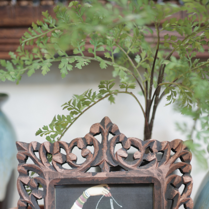 Carved Wooden Photoframe Copper