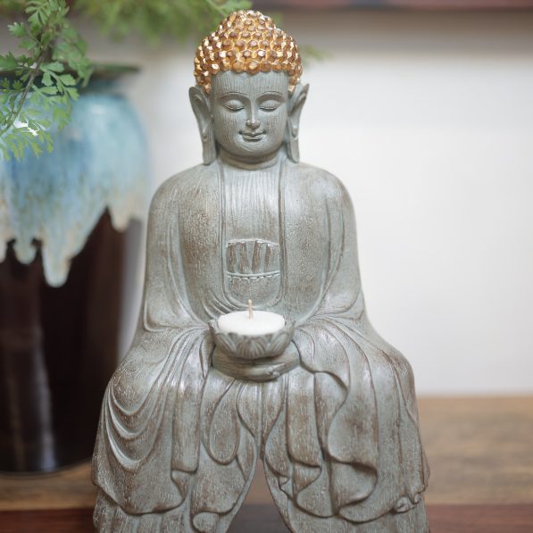Serene Rustic Buddha Figurine