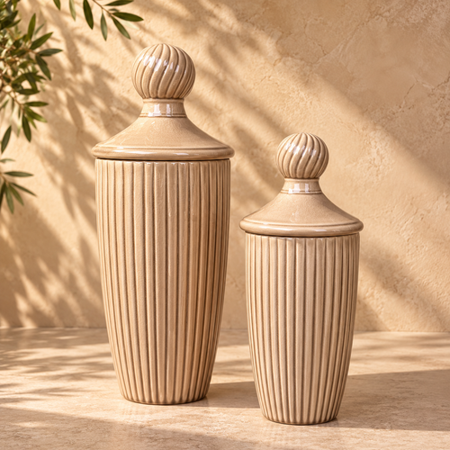 Decorative Ceramic Jar with Lid