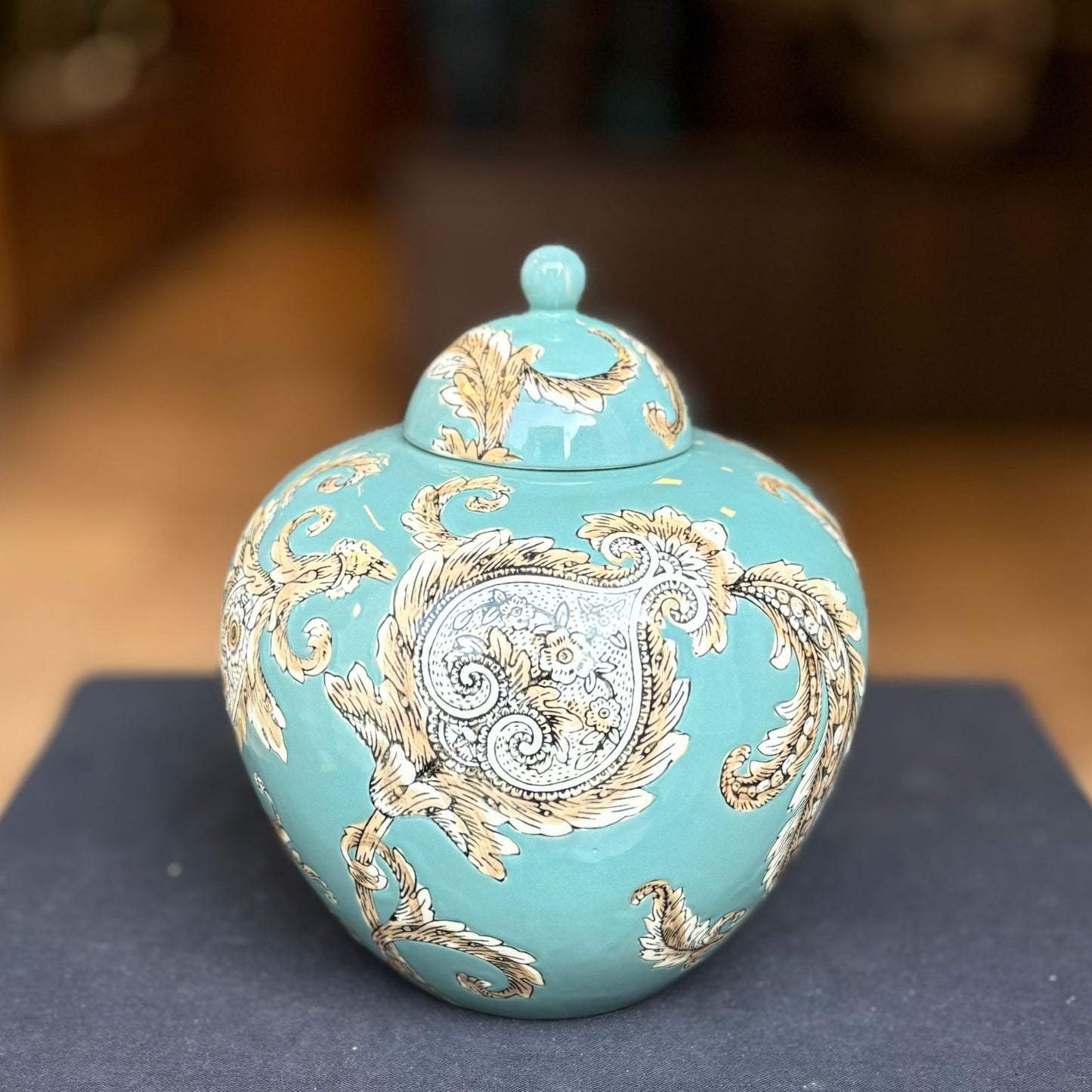 Heritage Bloom Ceramic Ginger Jar