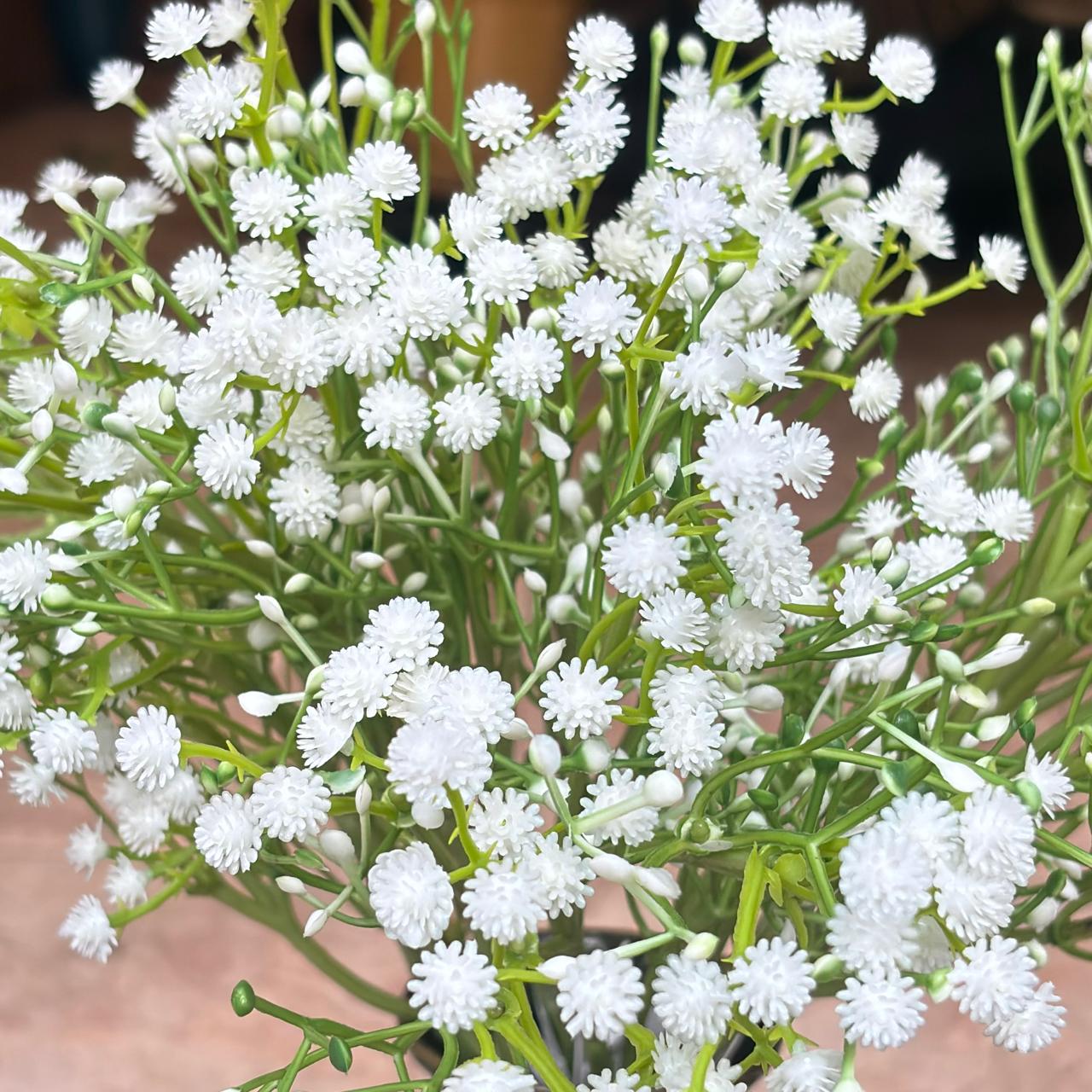 Artificial Flower Baby Breath Stem White