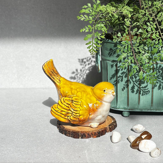 Yellow Ceramic Bird