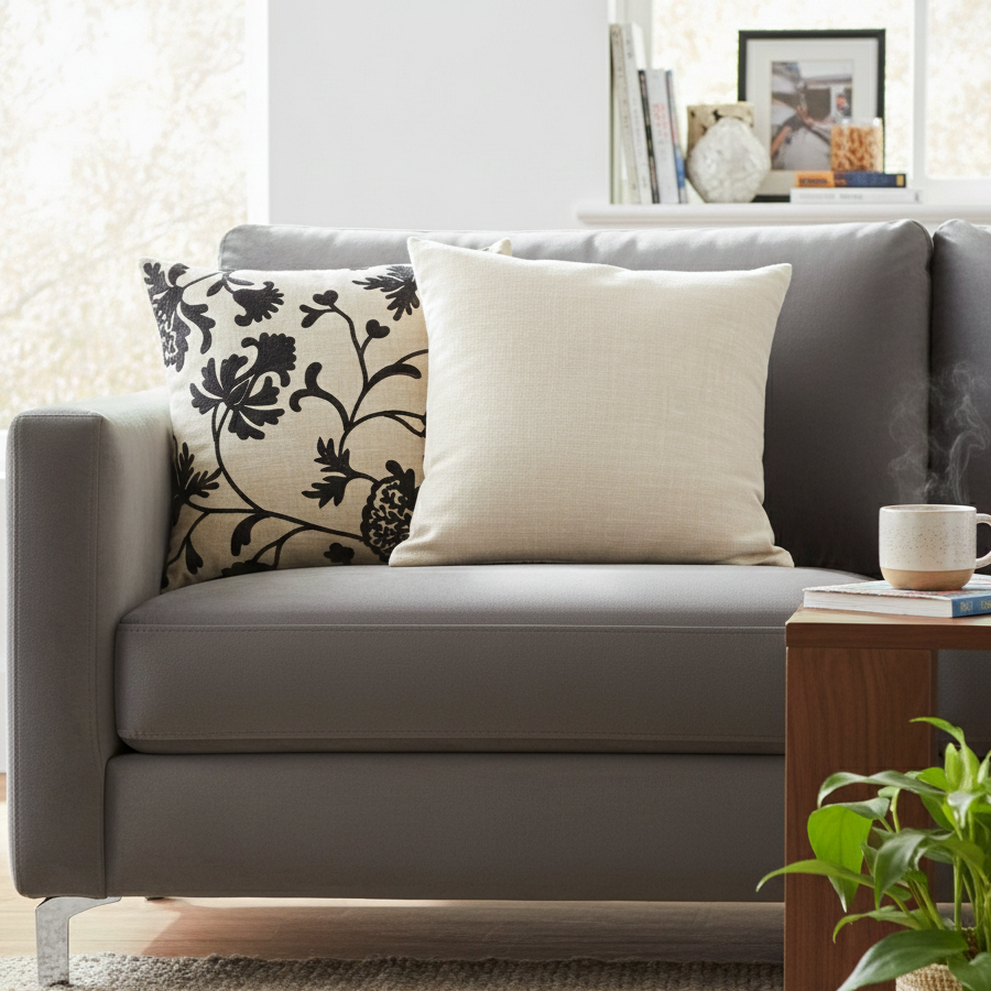 Aari Cushion Cover 16x 16 – alternate angle | INARA