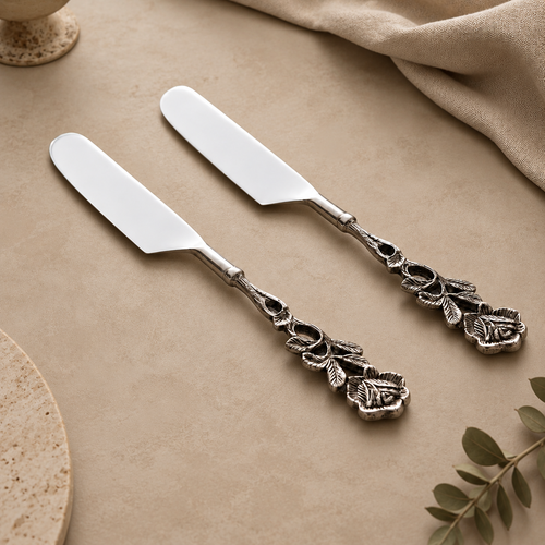 Antique Rose Table Knife - Set Of 2