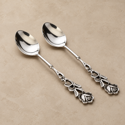 Antique Rose Table Spoons - Set Of 2