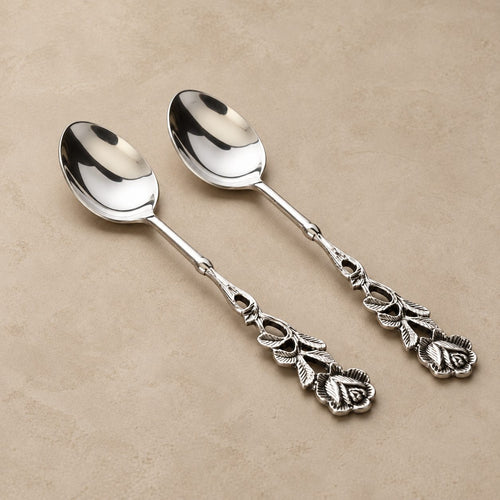 Antique Rose Table Spoons - Set Of 2