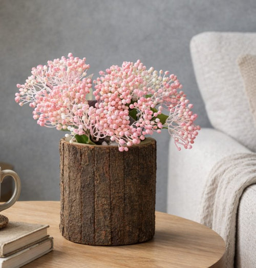Artificial Berry Bunch Blush Pink – Add natural floral beauty to any space with our delicately crafted artificial berry bunch pink which | INARA
