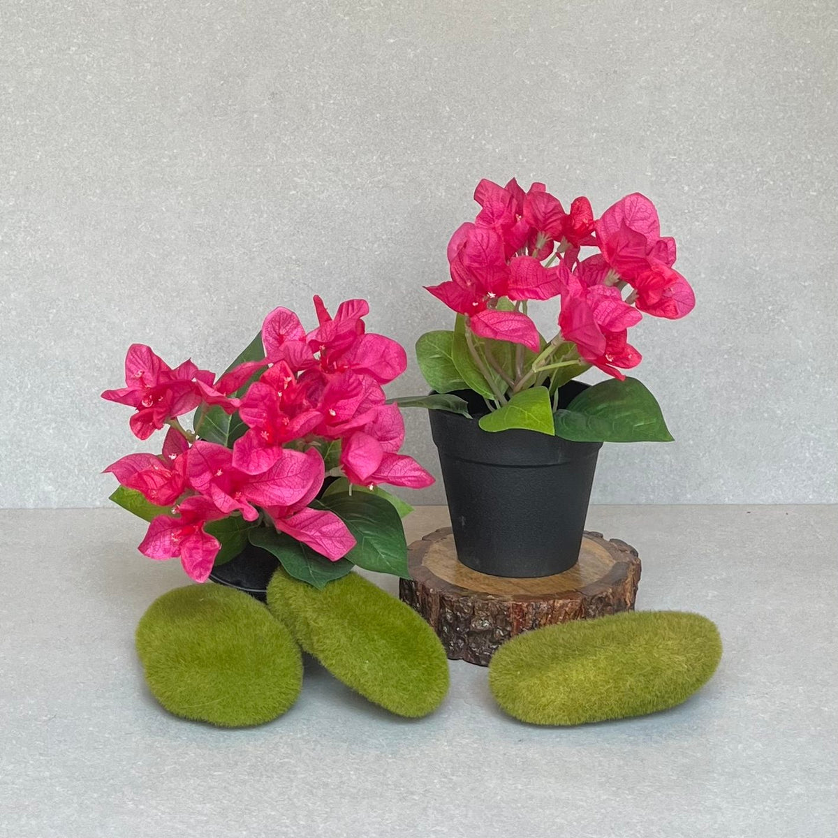 Artificial Bougainvillea Pot – close-up detail view | INARA