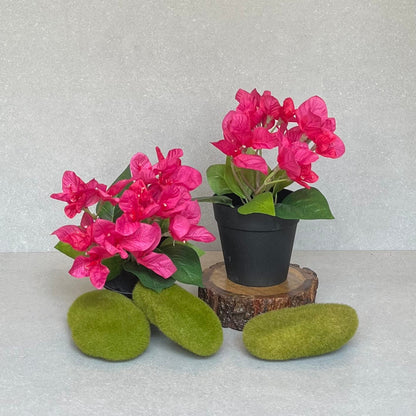 Artificial Bougainvillea Pot – close-up detail view | INARA
