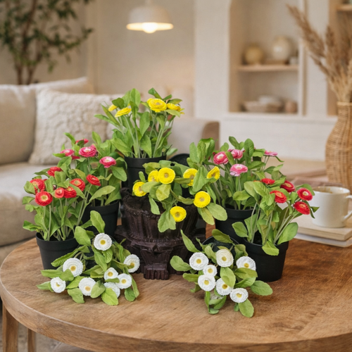 Artificial Daisy Pot – Real-looking : This artificial daisy pot is remarkably natural looking | INARA