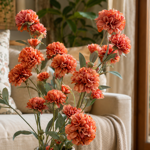 Artificial Flower Carnation Stem Pink