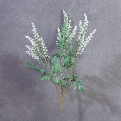 Artificial Foxtail Fern Stem White - Set of 2 – texture and finish detail | INARA