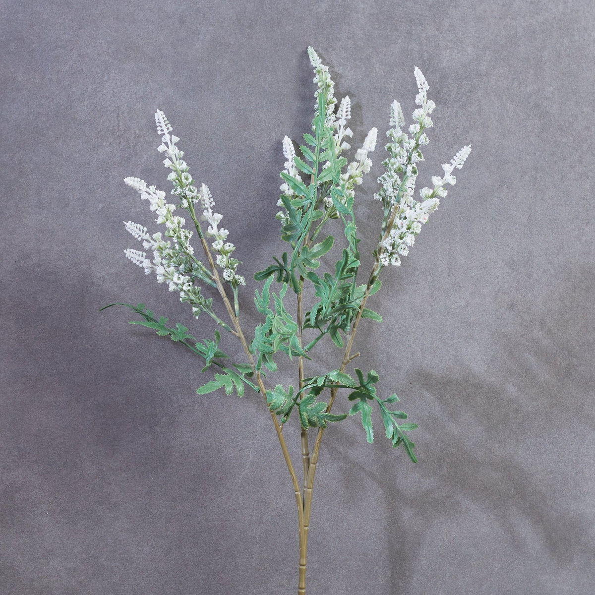 Artificial Foxtail Fern Stem White - Set of 2 – texture and finish detail | INARA