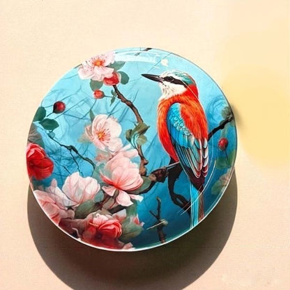 Bird Ceramic Wall Plate – close-up detail view | INARA